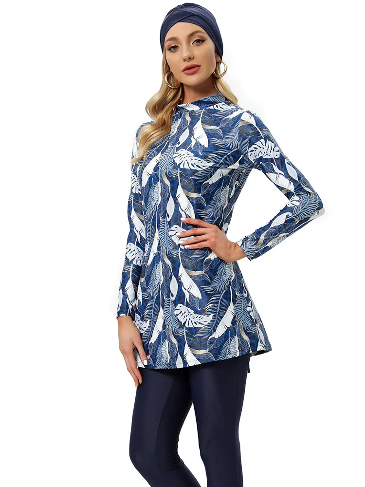 

2022 Women Girls Plus Size Full Cover Modest Islamic Swimming Suits Bikini New Burkinis Muslim Swimwear Islamic Swimsuits