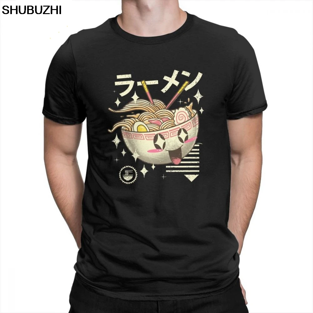 

Kawaii Ramen Japanese Harajuku Food Tee Shirt Noodle T-Shirts 100% Cotton Trendy T Shirts Short-Sleeve Male Charm Crewneck
