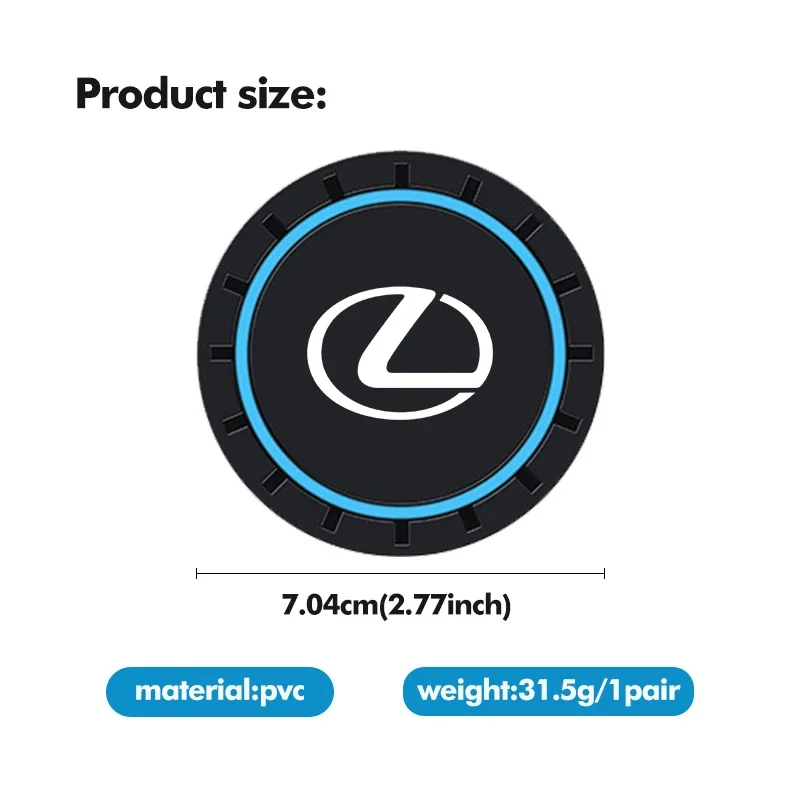 Эмблемы для Lexus, 2 шт., силиконовые подставки для автомобильных стаканов, противоскользящие коврики-держатели для RX350, IS250, IS200, GS300, LX570, RC350, UX250h, ES350 (art.: 3920db2d44900) - 3920db2d44900