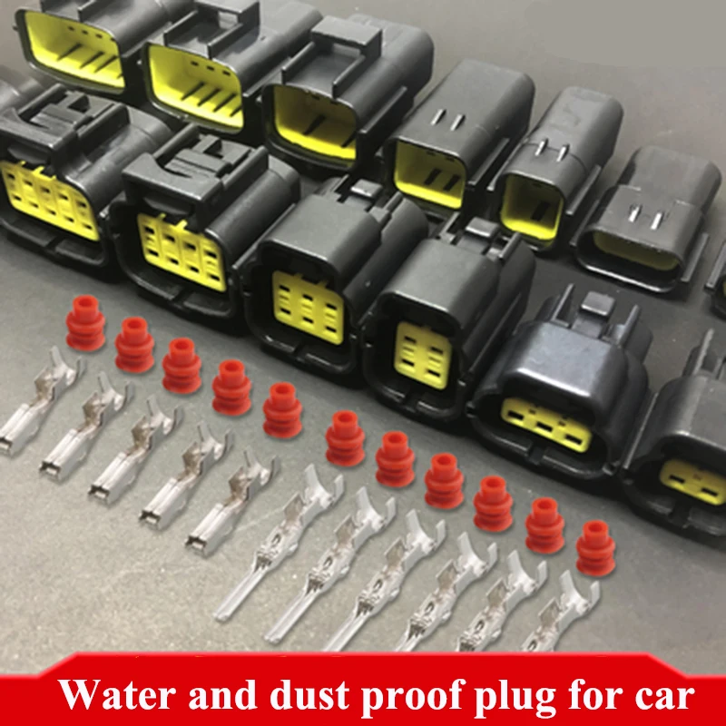 

5 Sets Automotive Waterproof Connector 4p Equipment Harness Male And Female Plug 8p 1 2 3 6-core Connector 12-hole DJ70216Y-1.8