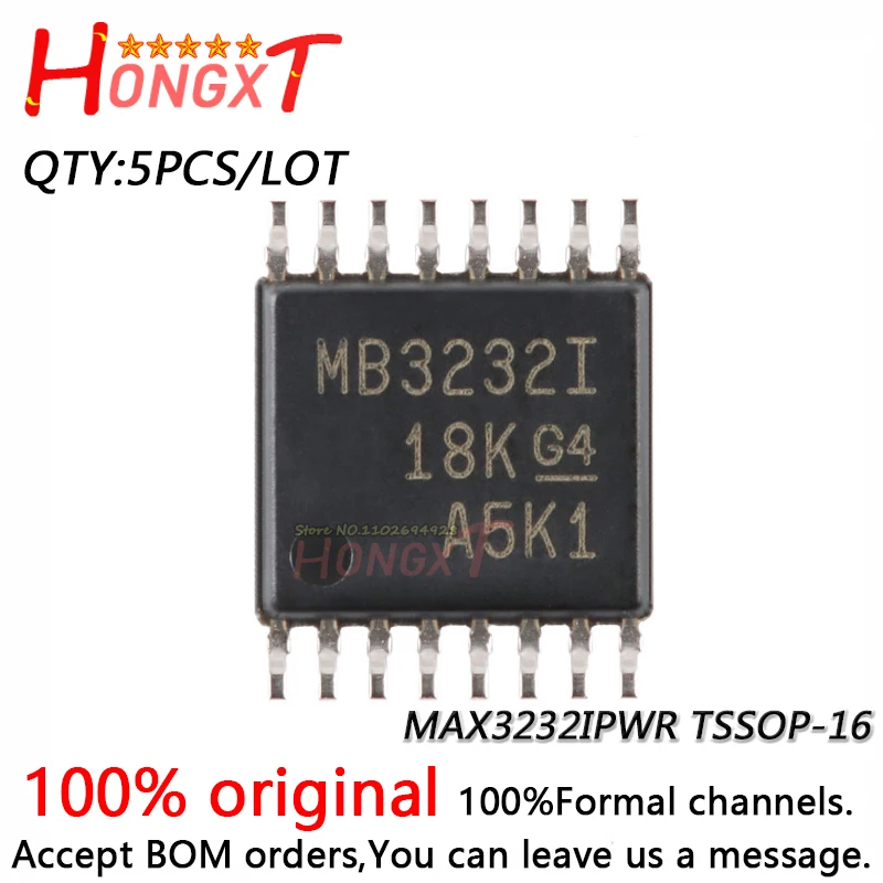 5 шт., новинка 100%, MAX3232IPWR TSSOP-16.