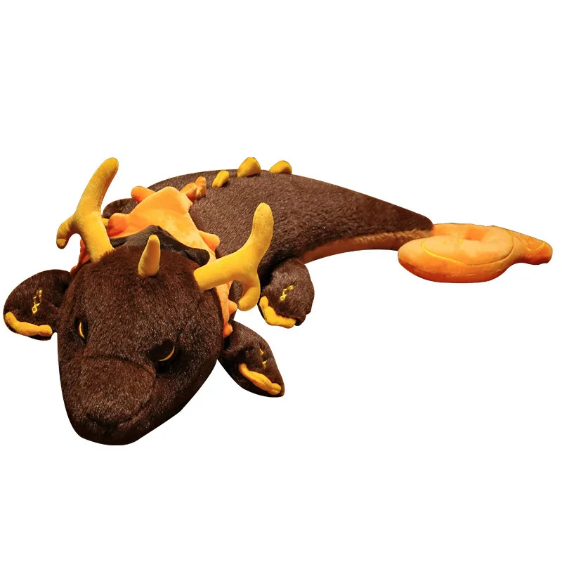 

70cm Zhong Li Plush Dragon Body Pillow Cute Gensh Stuffed Doll Stuffed Animals Game Figure Throw Pillows Cushion Sofa Decor Gift