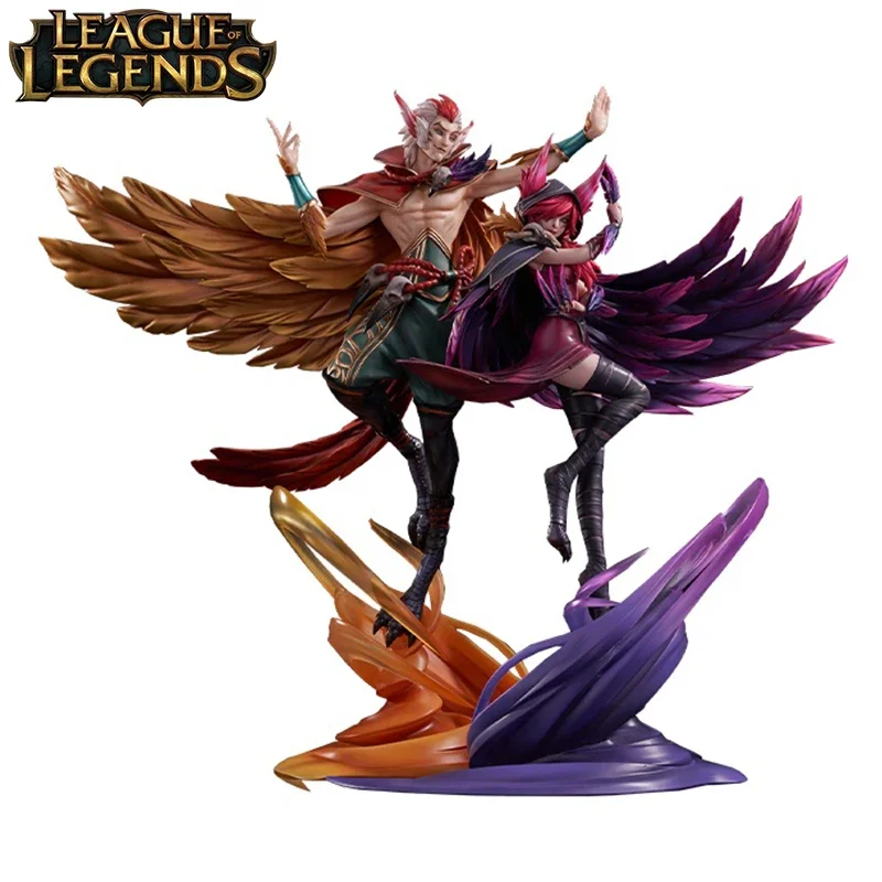 В наличии подлинная оригинальная фигурка League of Legends The Rebel Xayah &amp Charmer Rakan аниме