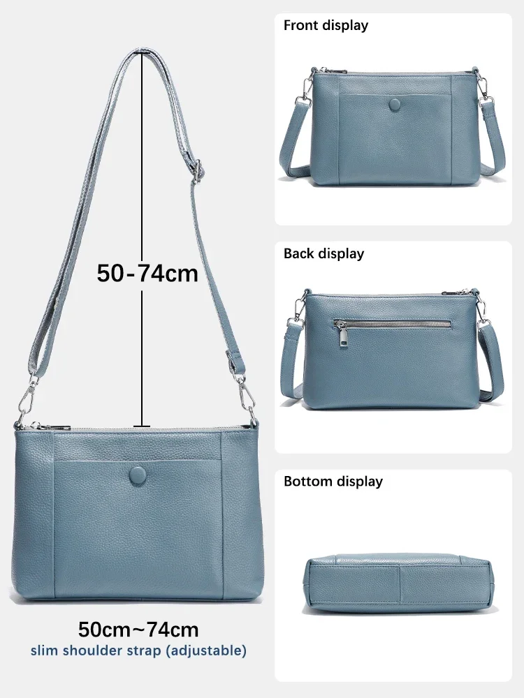 Zency женский квадратный кошелек 2024 осенняя сумка через плечо маленькая из 100%