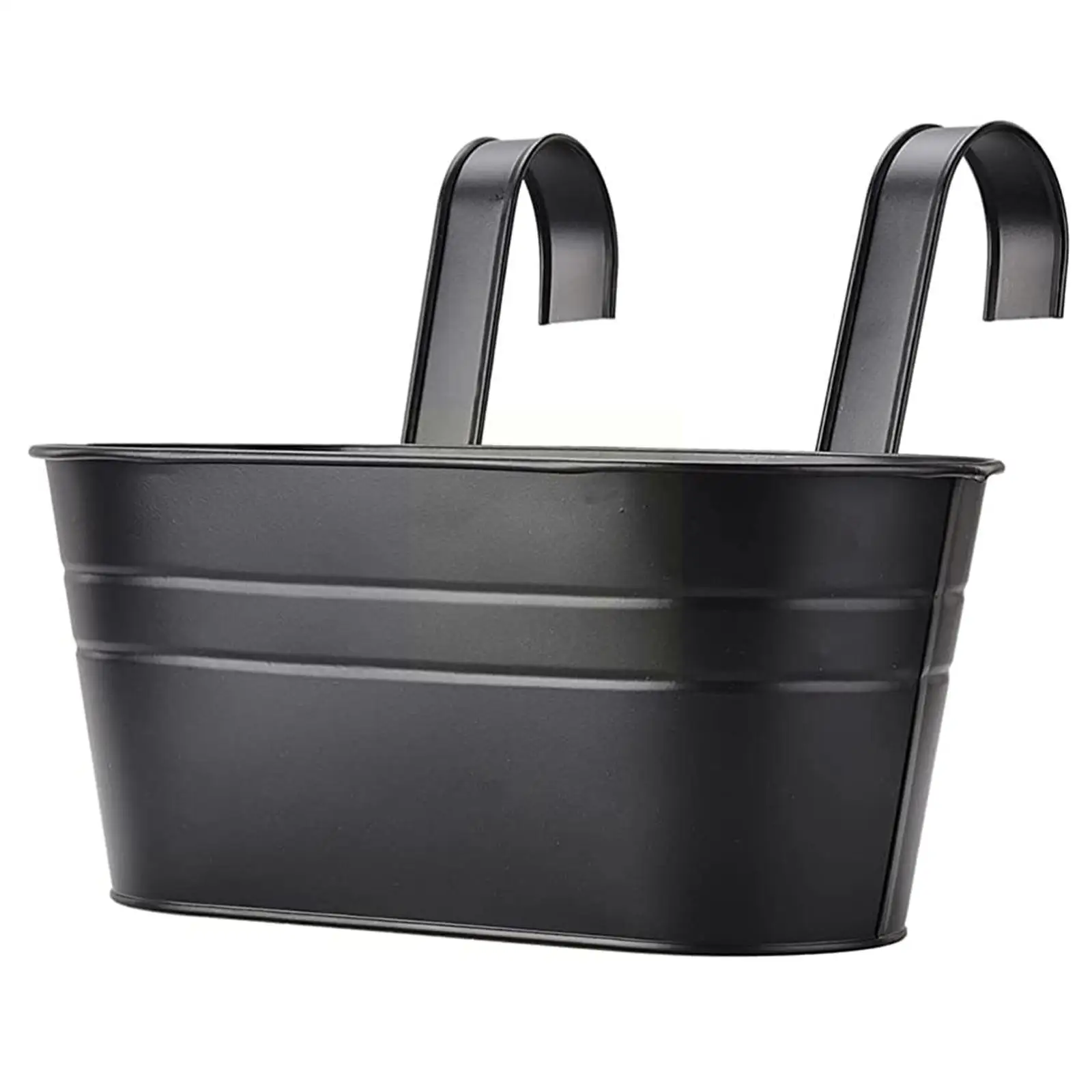 

Metal Iron Hanging Flower Pots Wall Mounted Garden Bucket Flower Holders For Indoor Outdoor Balcony Patio Fence Railing I1j6