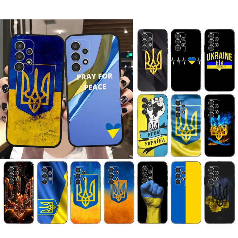 

Phone Case for Samsung Galaxy A73 A53 A13 A22 A12 A32 A71 A21S A33 A52 A72 A41 A50 A70 A31 M31 Ukraine Flag Case Funda Capa Cell