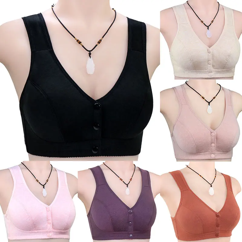 

Womens Push Up Bra Front Buckle Wireless Ladies Comfortable Underwear Women Lingerie Intimates Solid Seamless Bras For Women
