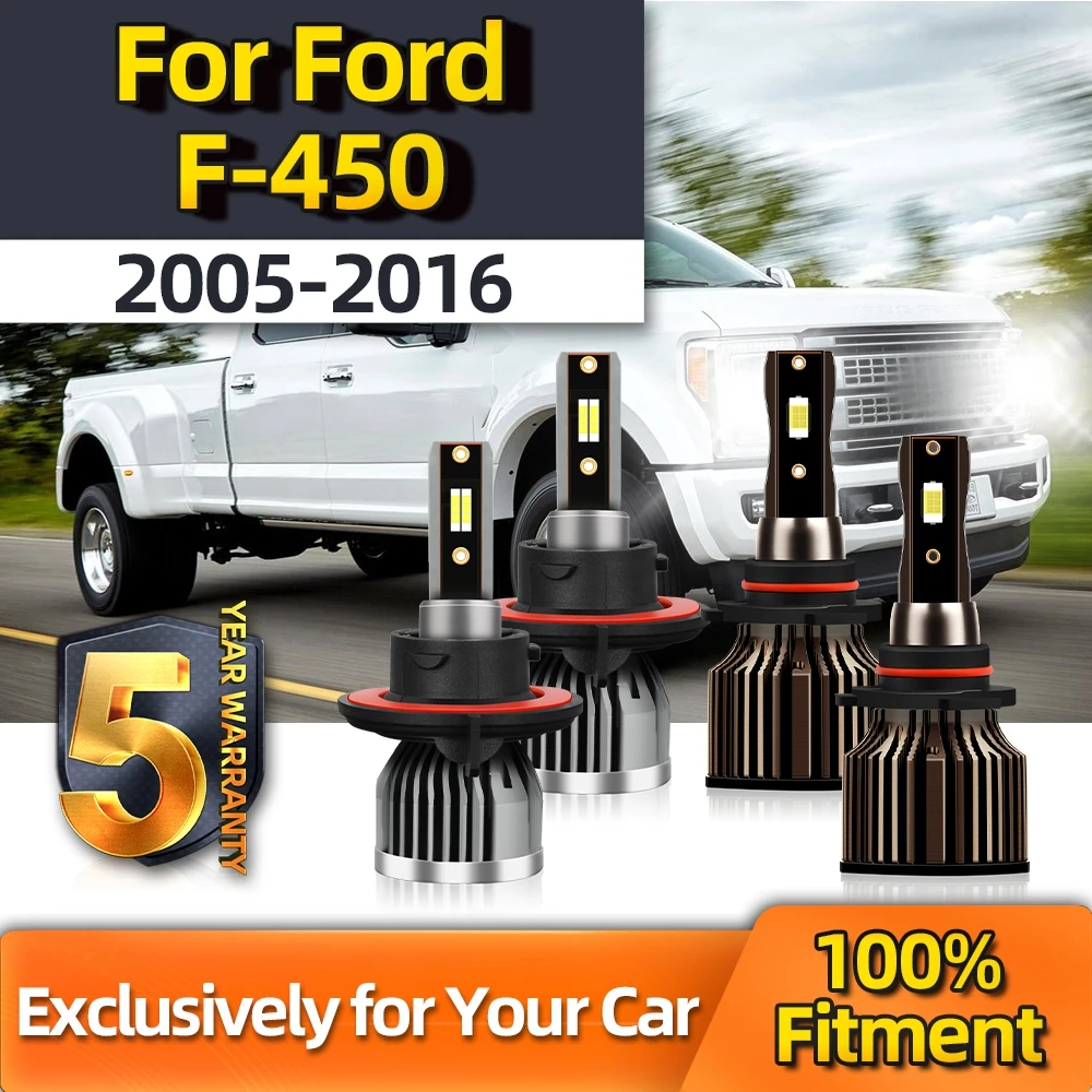 

TEENRAM Plug-N-Play Bulbs For Ford F-450 Car Accessory High Low H13 Fog Lamp 9145 Led For 2005 2006 2007 2008 2009 2010-2016