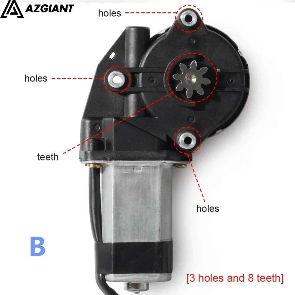 Стеклоподъемник AZGIANT мотор с 3 отверстиями 8 зубьями левый/правый torx pinion 12 В/24 В