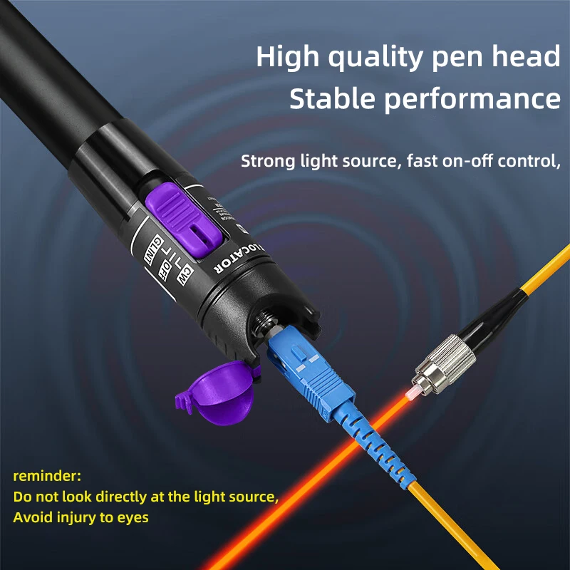 1/10/20/30/50mw FTTH Fiber Optic Cable Tester Pen Visual Fault Locator SC/FC/ST 2.5mm Interface VFL Fiber Test Tool