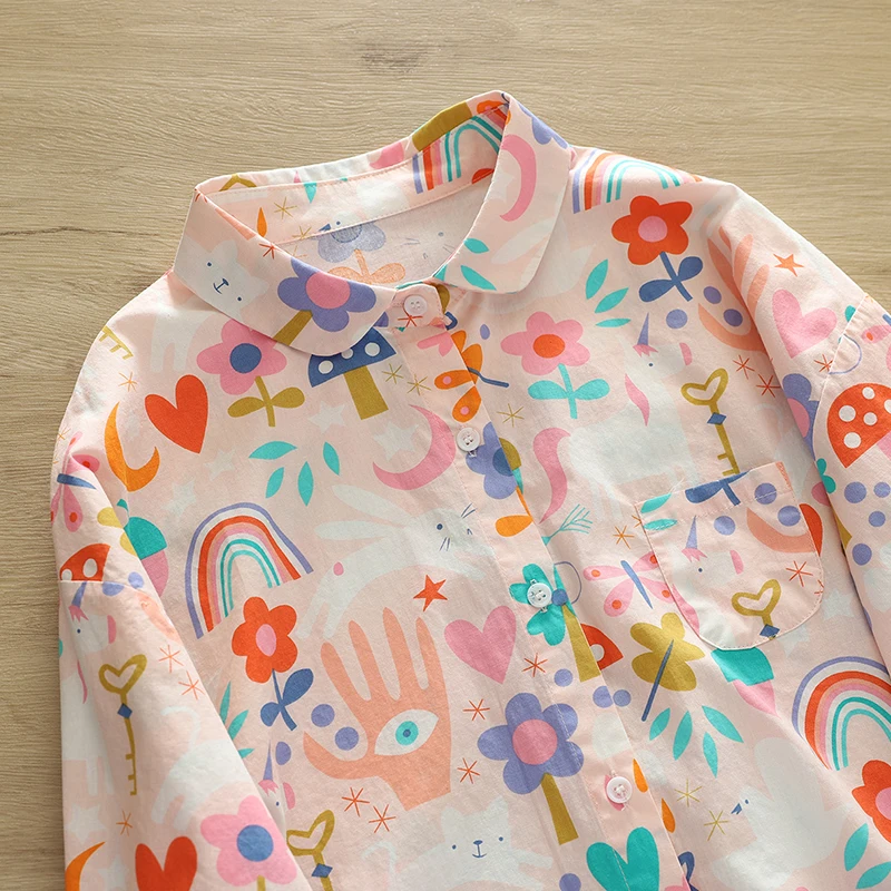 Весенне-осенние повседневные милые топы новая женская одежда свободные рубашки