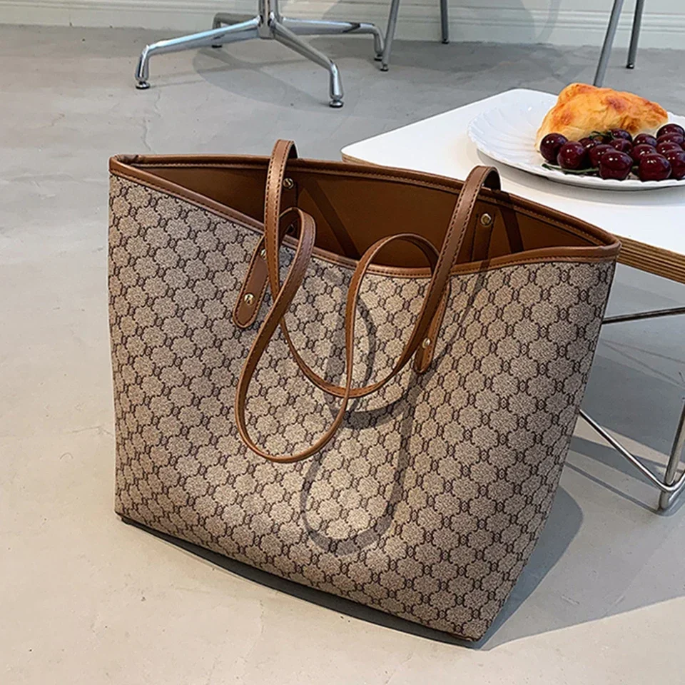 

Bag Capacity Handbag Striped Purse Super Tote Soft Bolsos High Large Ladies Women Leather Shopper Travel Quality Shoulder Female