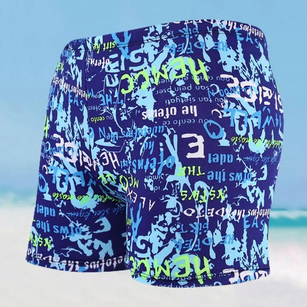 

Swimming Shorts Fashion Print Slim Plus Size Quick Dry Elastic Waist Shorts for Beach