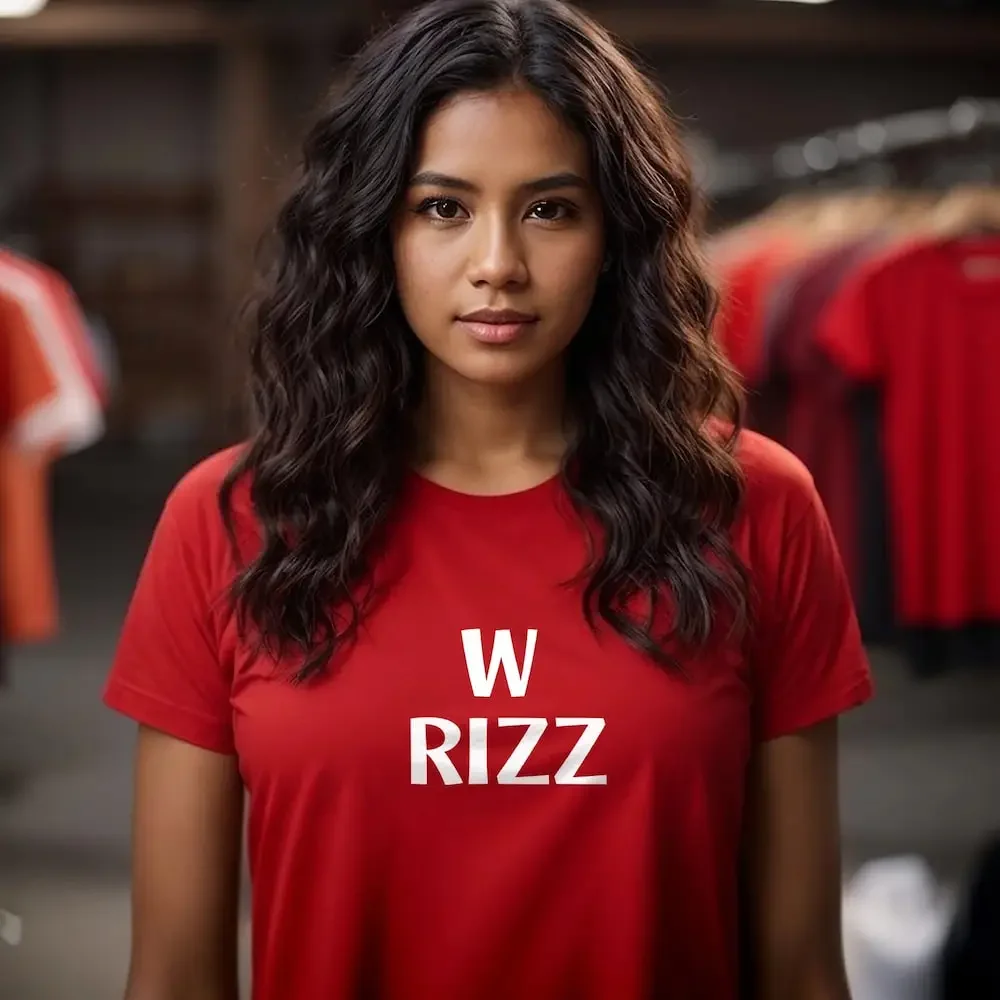 Забавная Мужская футболка Rizz W Rizzard