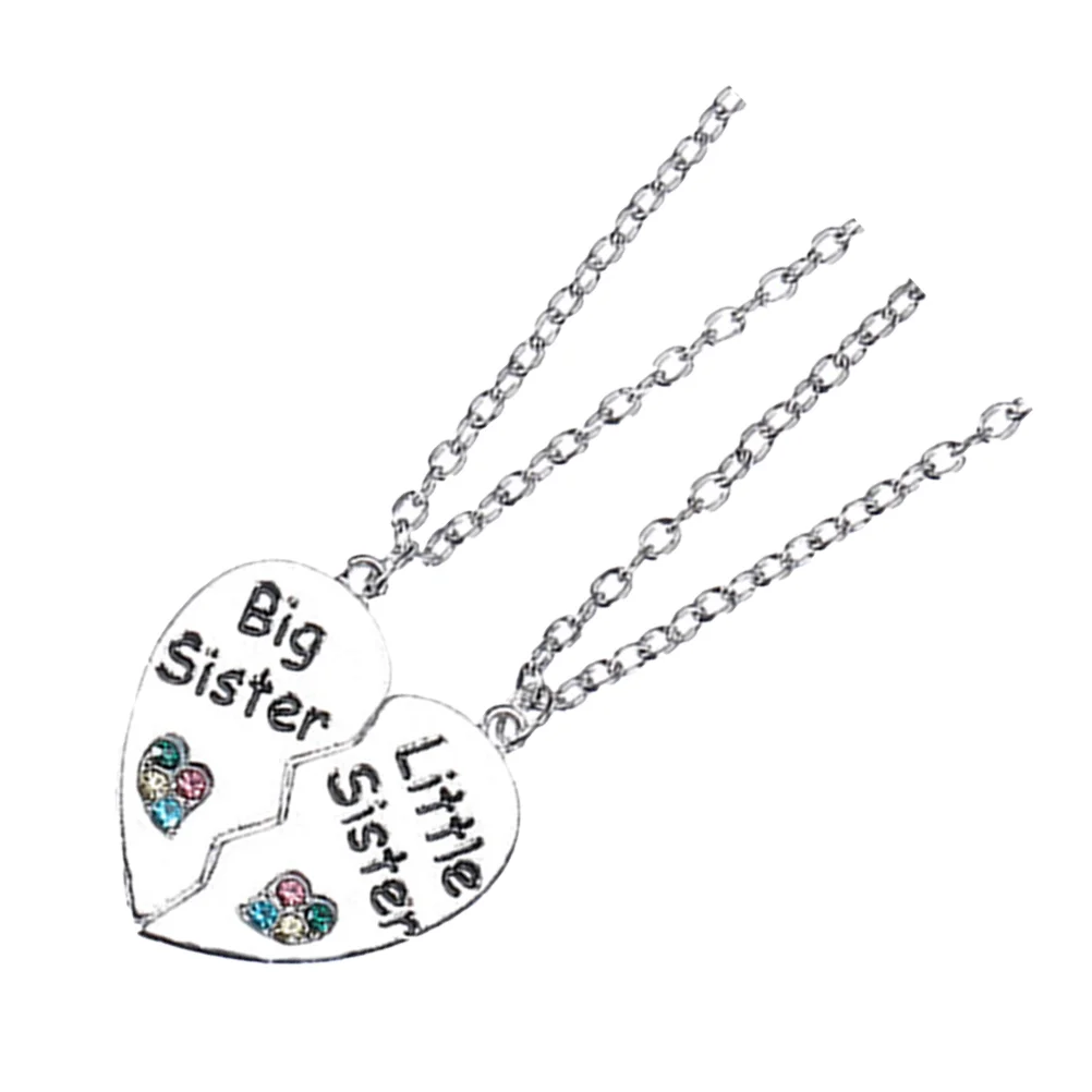 

Jewelry Puzzle Heart Necklace Friends Splicing Matching Pendant Stitching Chain