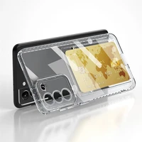 clear card bag case for samsung galaxy s22 s21 note 20 ultra 10 plus s20 fe a53 a13 a73 a52 a72 a32 a13 a22 a51 a71 m53 cover