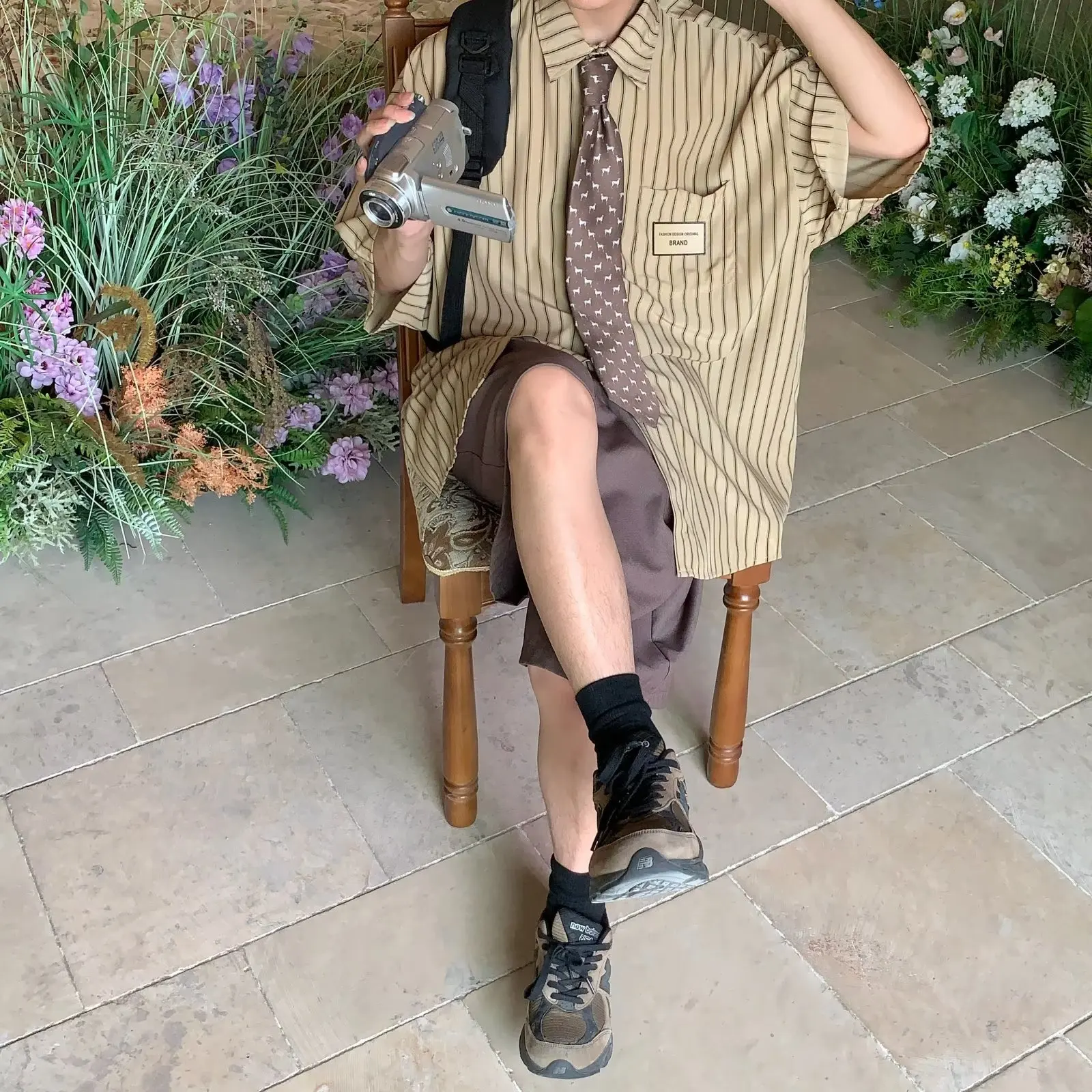 Женская рубашка в полоску Harajuku