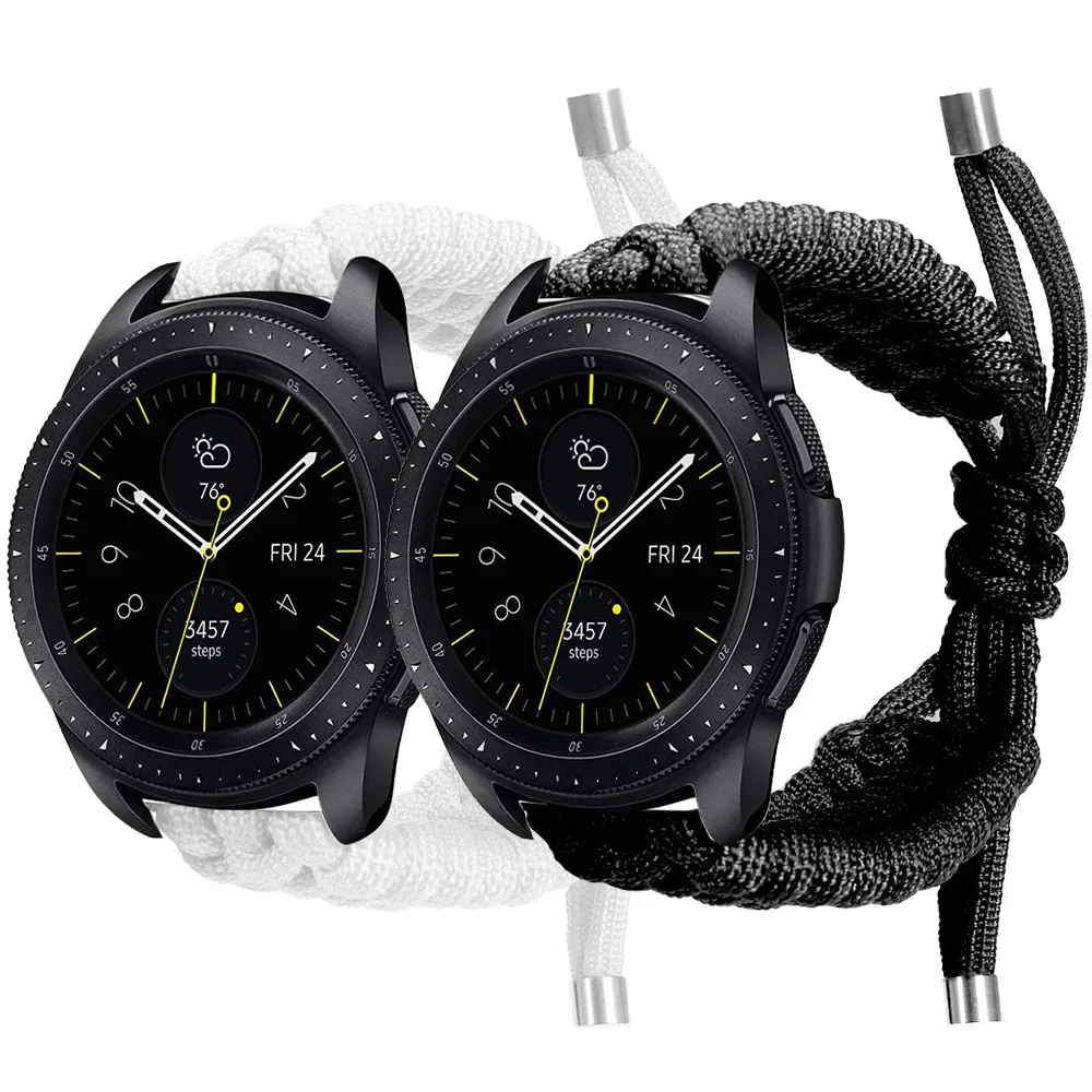 

Nylon Strap For Samsung Galaxy Watch 4 Classic 46mm Active 2/Gear S3 Amazfit Outdoor Rope Bracelet Huawei GT 2/3 Pro Band 46MM