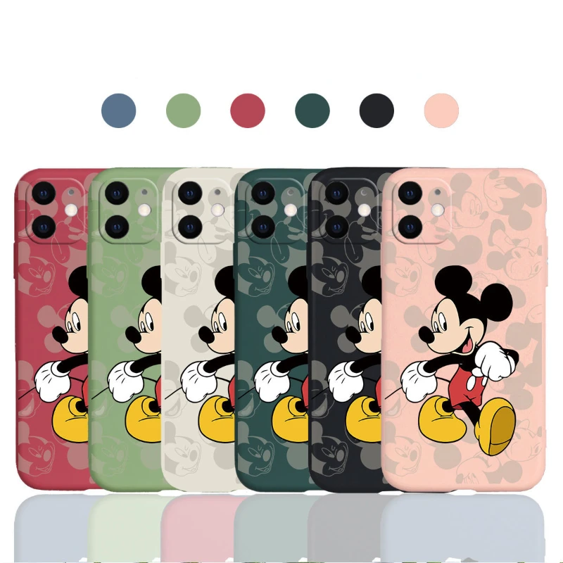 

Disney Mickey New Cartoon Phone Shockproof Case for IPhone 13 11 12 Pro Max Mini X XR XS 7 8 Plus SE 2020 Shockproof Back Cover