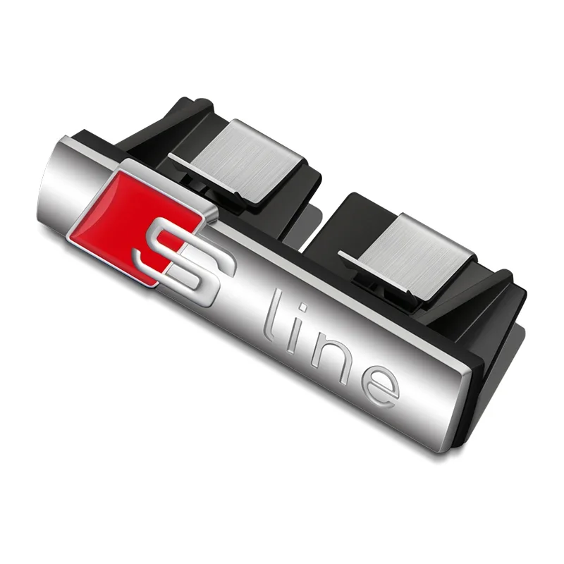 Наклейка с логотипом S Line из металлического сплава, автомобильный значок SLine Emblem Racing для Audi Sline A1 A3 A4 A5 A6 A7 A8 Q2 Q3 Q5 Q7 Q8 TT S1 S3 RS5