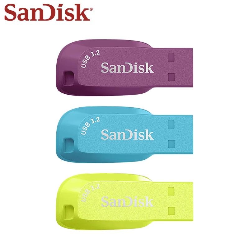 

USB флеш-накопитель SanDisk CZ410, USB 3,2 Gen1, зашифрованная Флешка 32 ГБ, 64 ГБ, 128 ГБ, карта памяти до 100 Мб/с, красочный U-диск для ПК