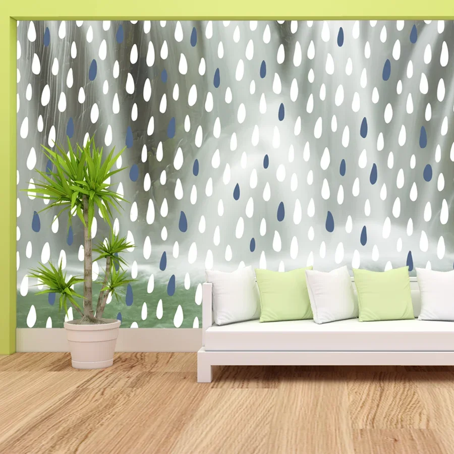 Пользовательские обои Peel and Stick принимаются для украшения гостиной дизайна стен