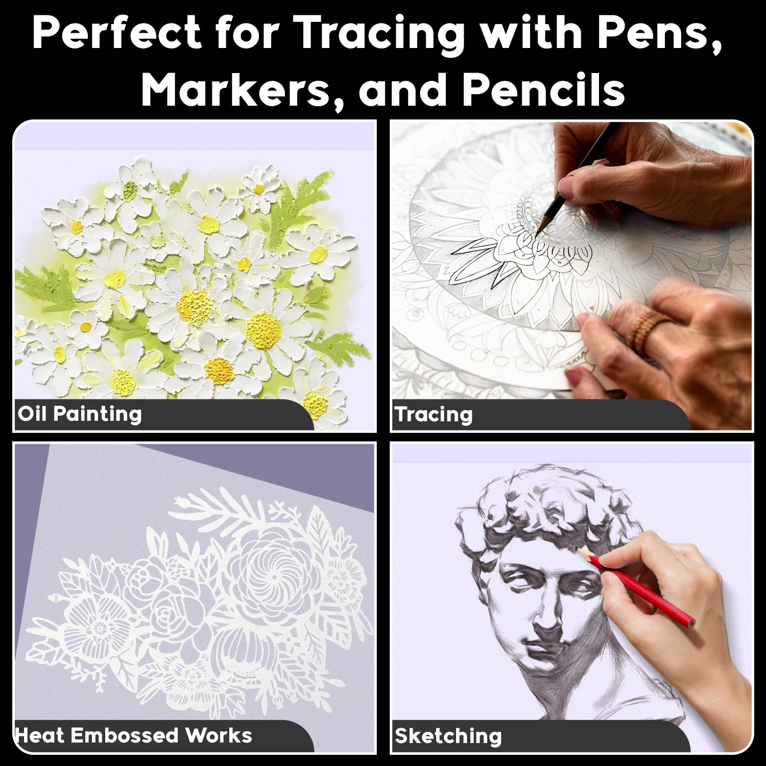 Прозрачная Перфорированная Бумага 9x12 Дюймов 100 Листов Калька Для Рисования И