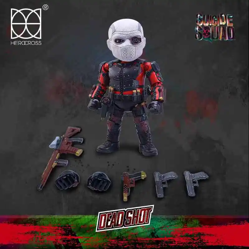 Фото Оригинальная коллекционная фигурка HEROCROSS Official DC Suicide Squad Deadshot, модель из ПВХ, игрушка, подарок на день рождения, в наличии №1