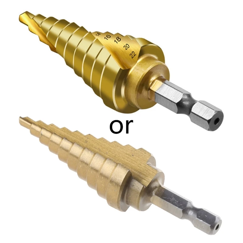 

Высокоскоростная сталь с шестигранной головкой HSS 4-22 мм для ступенчатого сверла с титановым покрытием для листового металла