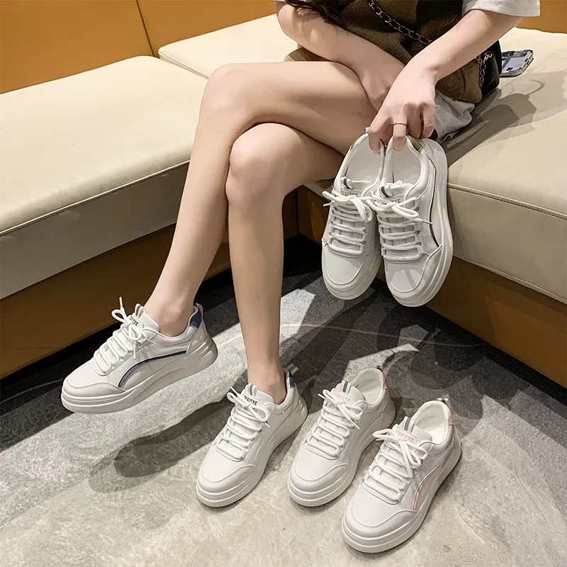 

Кроссовки женские без шнуровки, Повседневная Удобная базовая обувь в Корейском стиле, с закрытым носком, с круглым носком, на шнуровке, лето ...