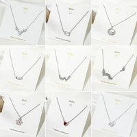 korean fashion temperament design sense flowers pearls diamonds star moon cross antlers necklace for women jewelry wholesale