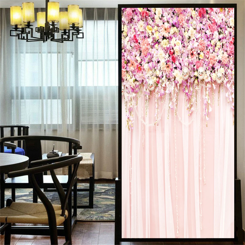 Тонированная пленка для окон декоративные витражные наклейки с лесом без клея