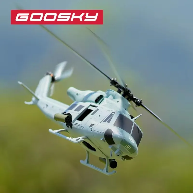 Фото GOOSKY E2 RC Вертолет 1:35 UH-1Y Масштаб 2,4G 6CH Двойной бесщеточный двигатель с прямым приводом BNF / RTF с системой управления полетом GTS №3