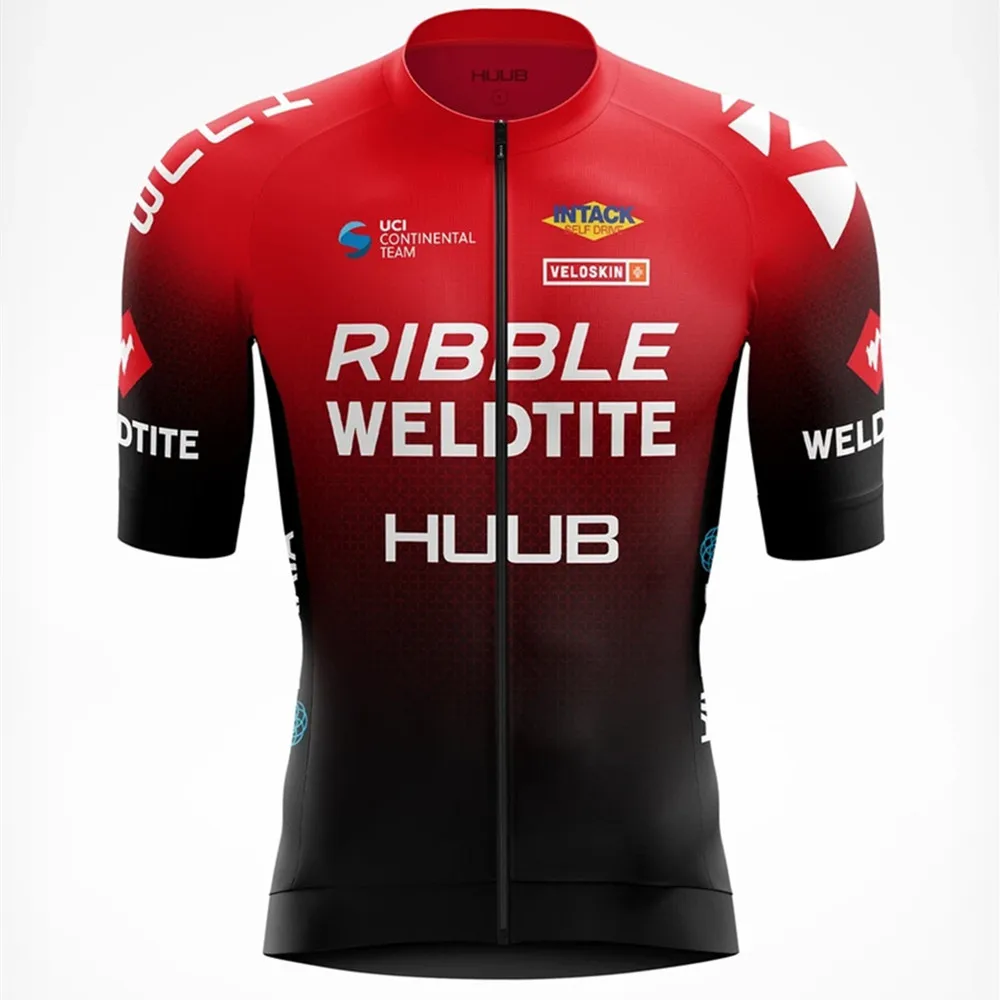 

New Ribble Weldtite Huub Cycling Jersey Summer High Quality Team Men Clothing Short Sleeve Quick Dry Maillot Ropa Ciclismo 2022