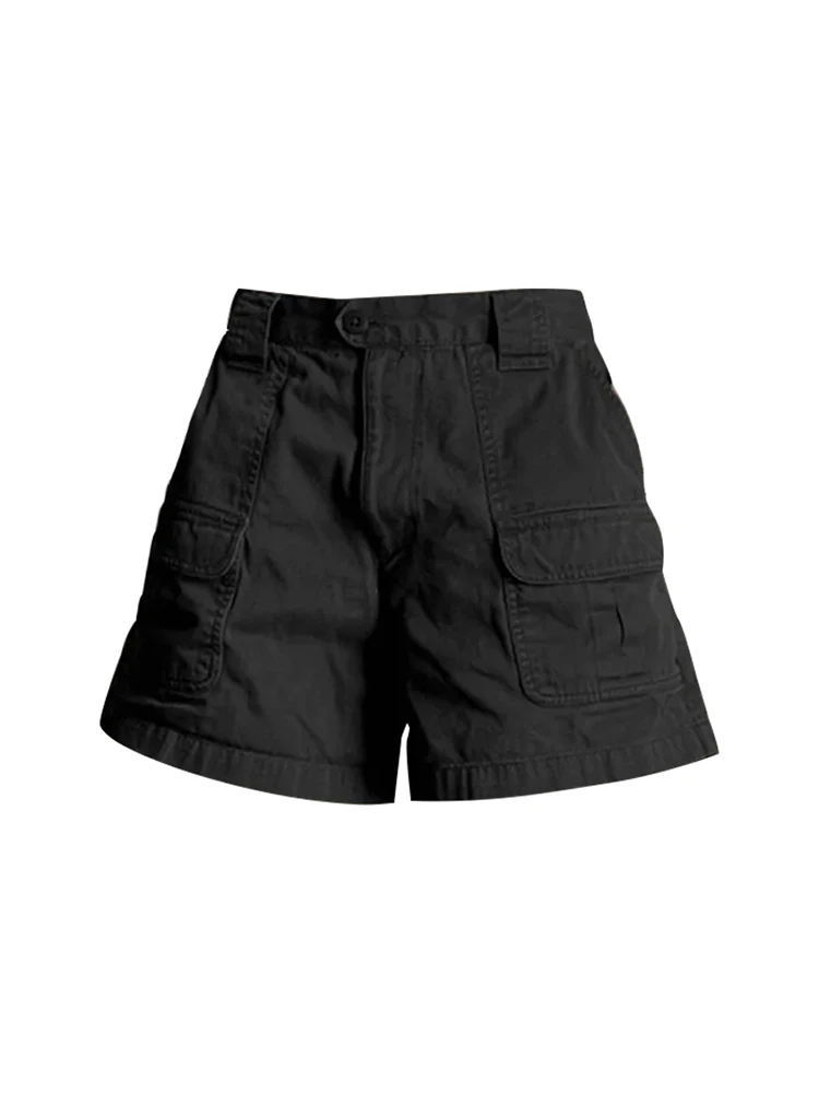 

Шорты Gyaru женские с завышенной талией, модные хлопковые джинсовые пикантные штаны с широкими штанинами, уличная одежда, черные, в Корейском стиле, на лето