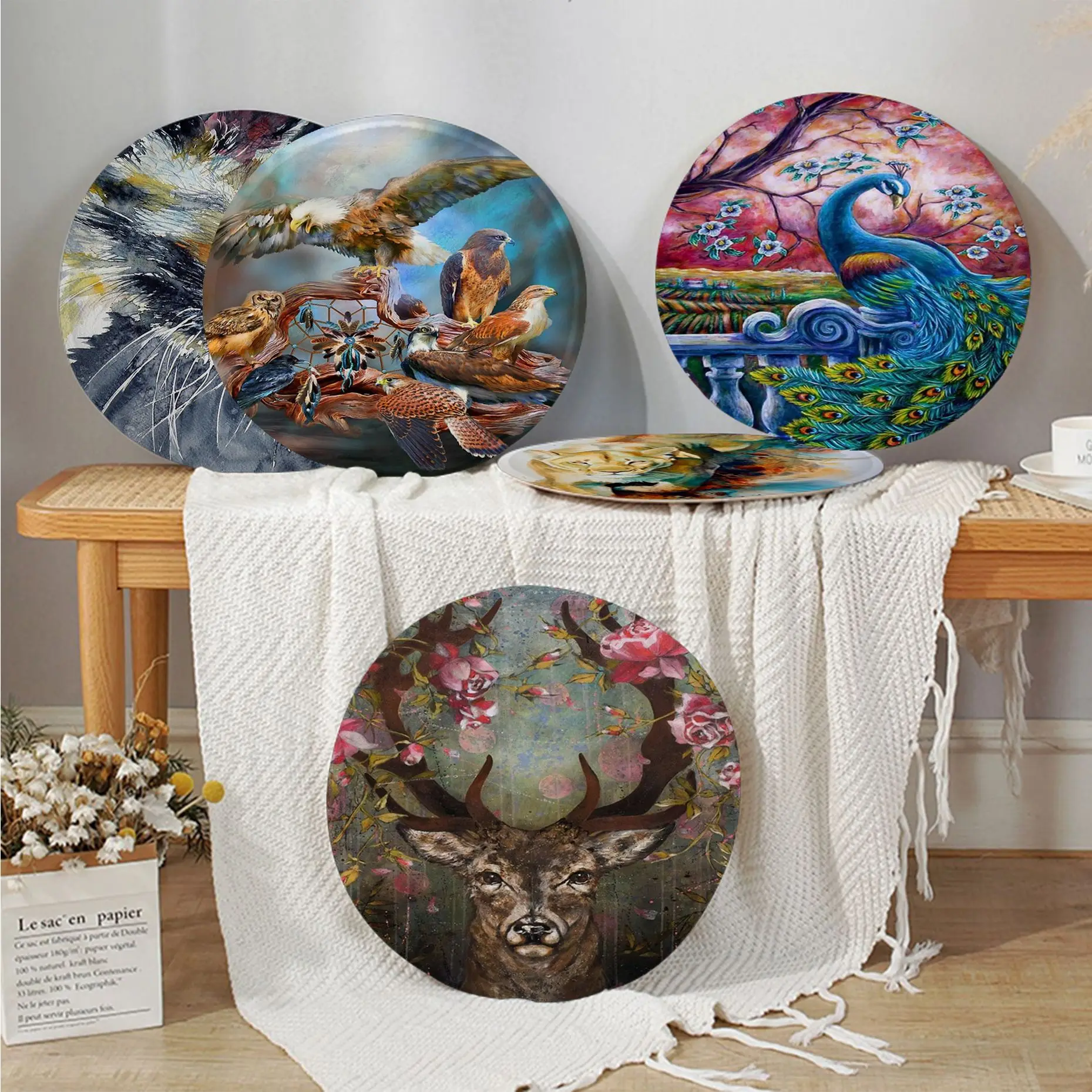 

Animal Painting Four Seasons Chair Mat Soft Pad Seat Cushion For Dining Patio Home Office Indoor Outdoor Garden Seat Mat