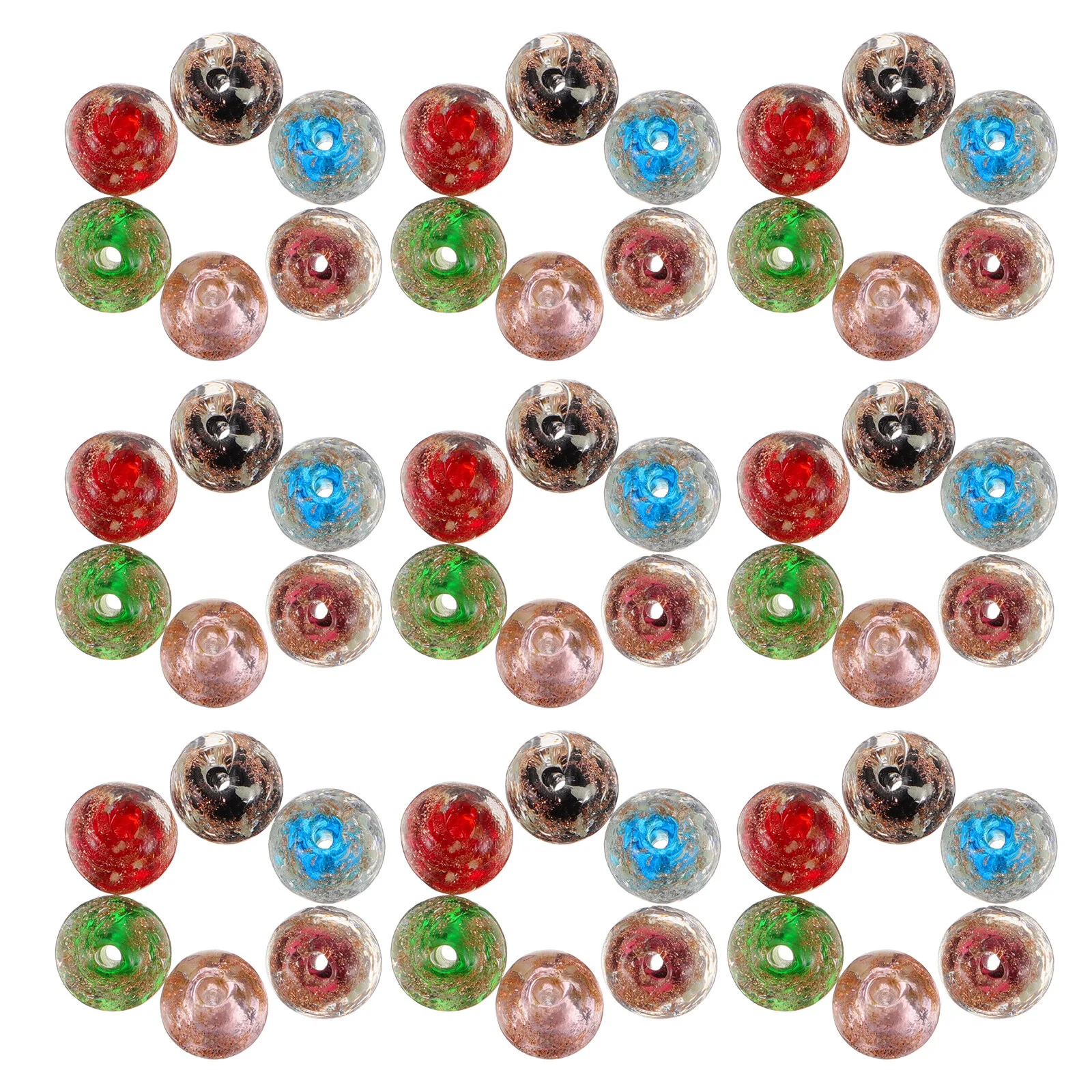 

60 Pcs Assorted Beads Jewelry Making Bulk Glass Crystal Bracelet Accessories Kit