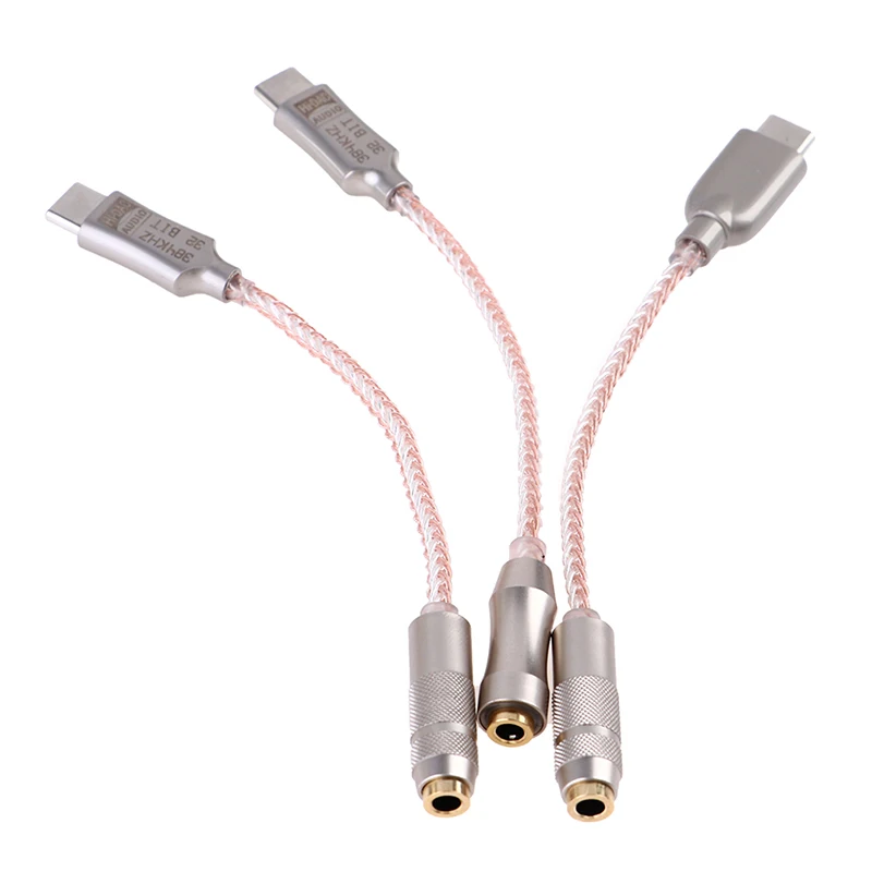 Цифровой декодер USB Type C на 3 5 мм DAC Amp для наушников AUX аудио кабель Hi-Fi адаптер