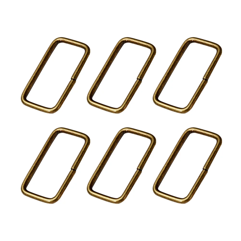 

20pcs Metal Buckle Ring Zinc Alloy Strap Keeper for Shoes Belts Bags Strap (Bronze)