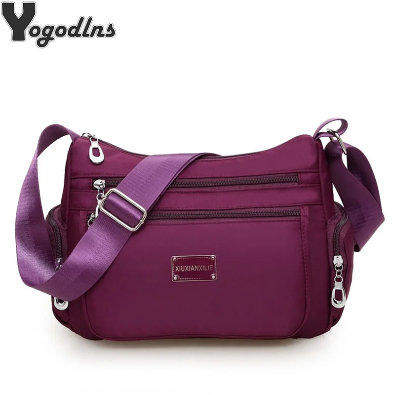 

Women Casual Bolsos Messenger Bag Waterproof Nylon Shoulder Bag Large Capacity Mom Handbags Tote 2023 Pack sac a main Purse
