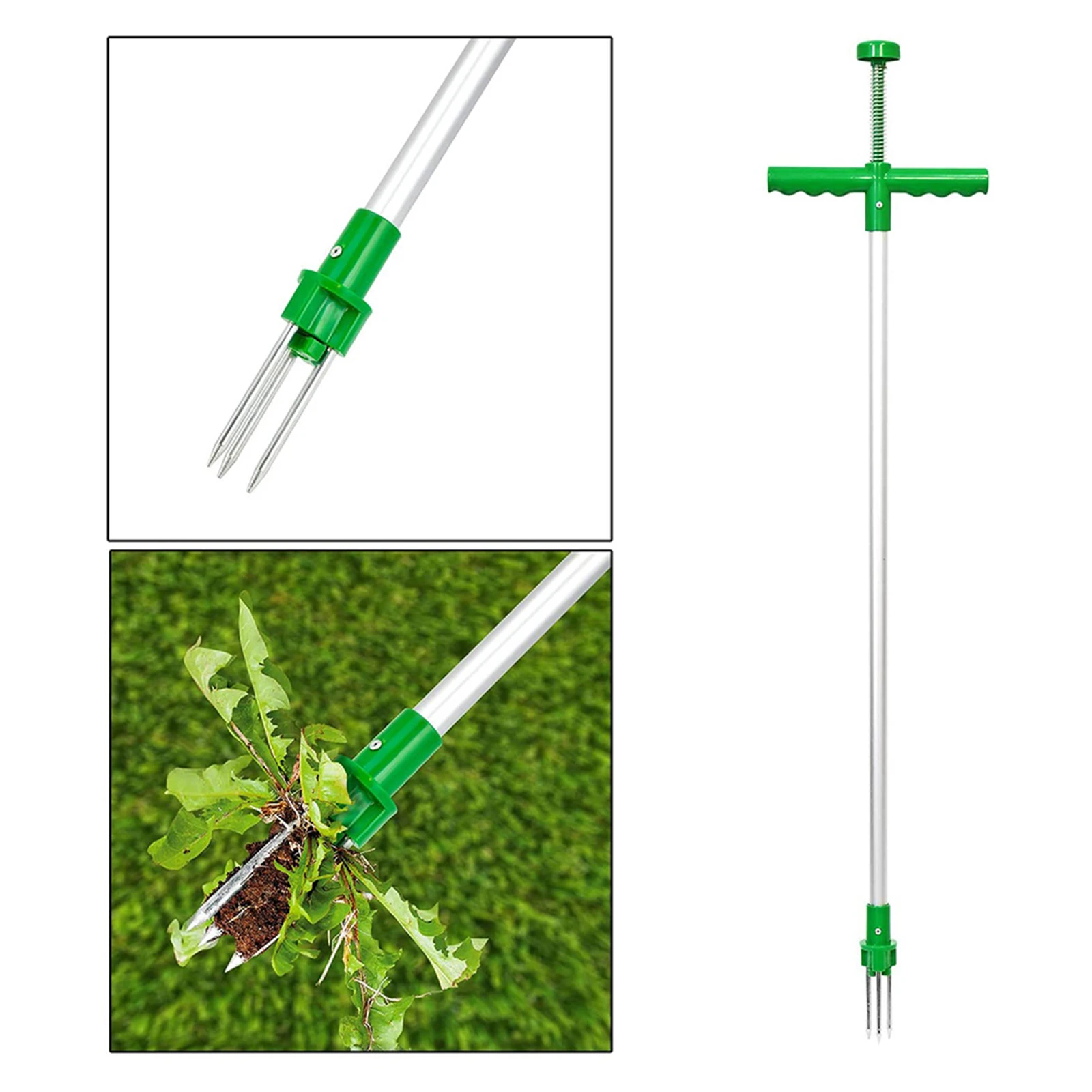 

Weed Puller Stand Up with Long Handle, Plant Root Remover Picker Grabber, Garden Weeder Hand Tool for Weeding, Gardening