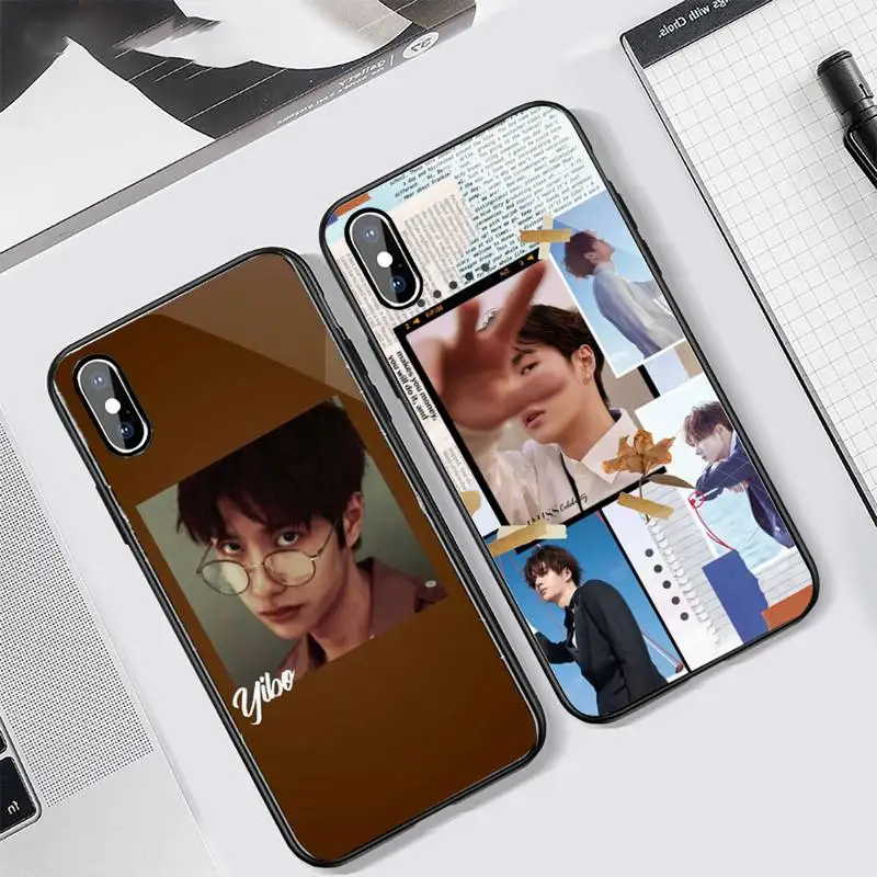

Wang Yibo actor Phone Case Tempered glass For iphone 11 12 13 PRO MAX mini 6 7 8 plus X XS XR