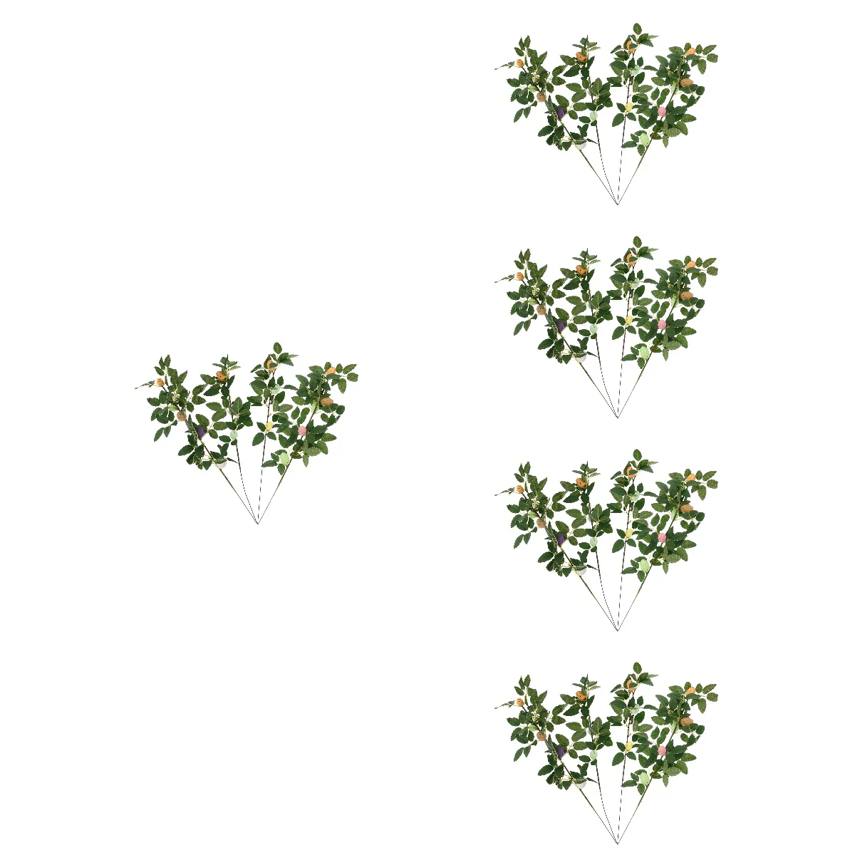 

20 pcs Easter Egg Adornments Easter DIY Wreath Decors Festival Egg Branch Props