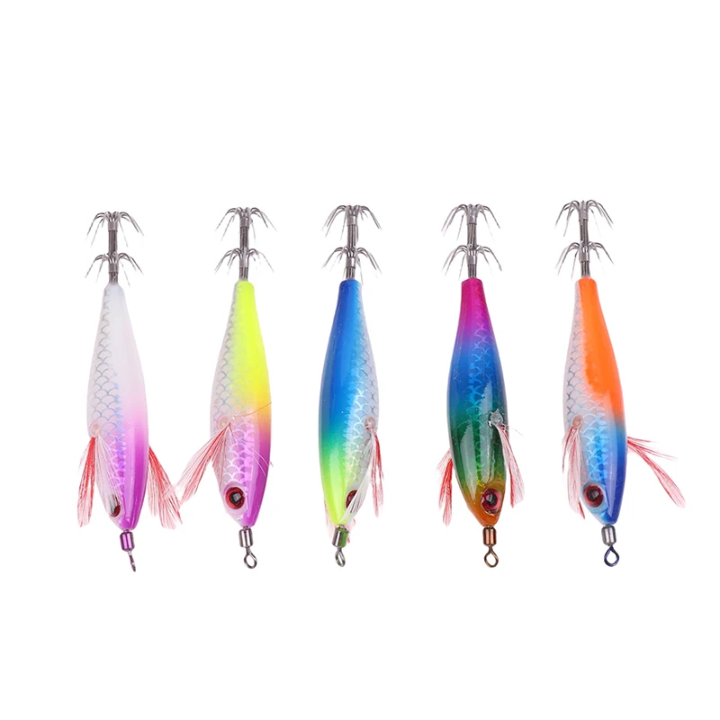 

Sea Fishing 8cm Fake Shrimp Hook Squid Jig Lure Octopus Bait 3D Eyes Shrimp Cuttlefish Squid Octopus Hook Rig