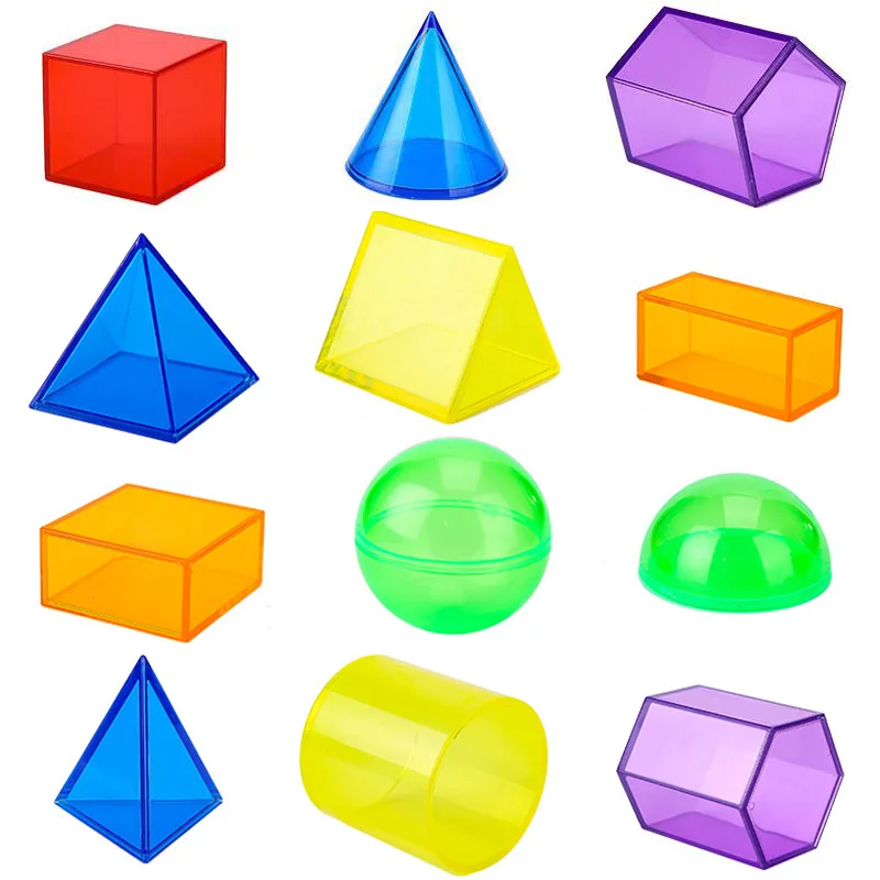 

12Pcs Montessori Geometric Solid Kids Learning Toys Educational Kinder Spielzeuge Juegos Didácticos Para Niños De 3 4 5 6 7 Años