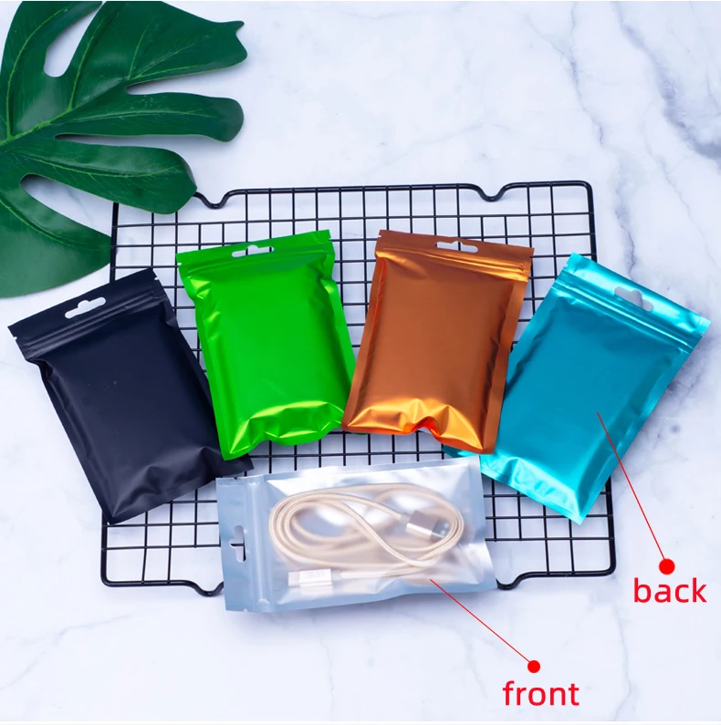 Frosted Translucent Ziplock Bag Colours Dried Fruit Shop Hanging Holes Self Sealing Plastic Storage Food Foil Packaging Bags