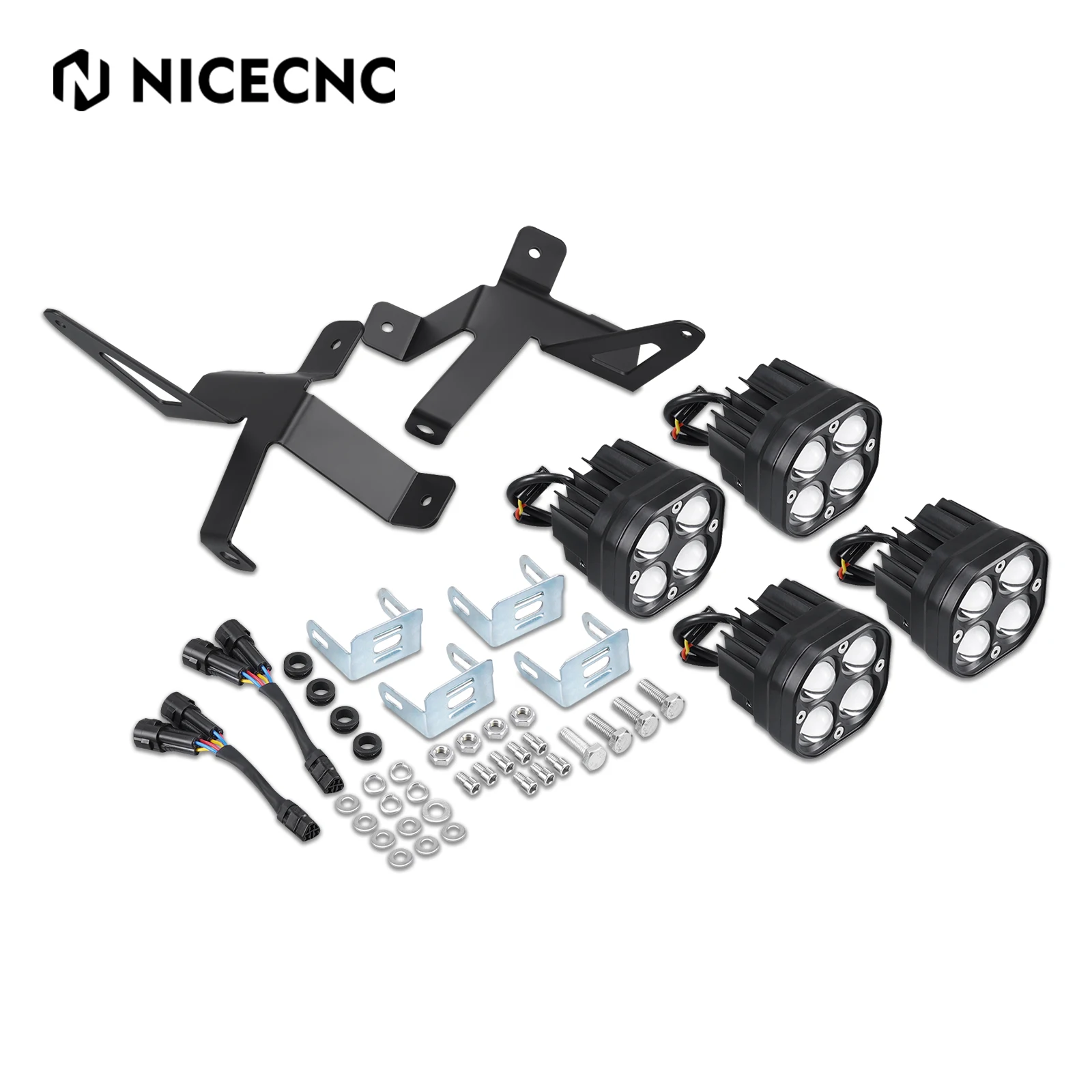 

Светодиодные фары NICECNC для квадроциклов, передний рабочий свет для Yamaha Raptor 700 700R 700RSE 2013-2023 2016, IP67, водонепроницаемый светильник Raptor 700