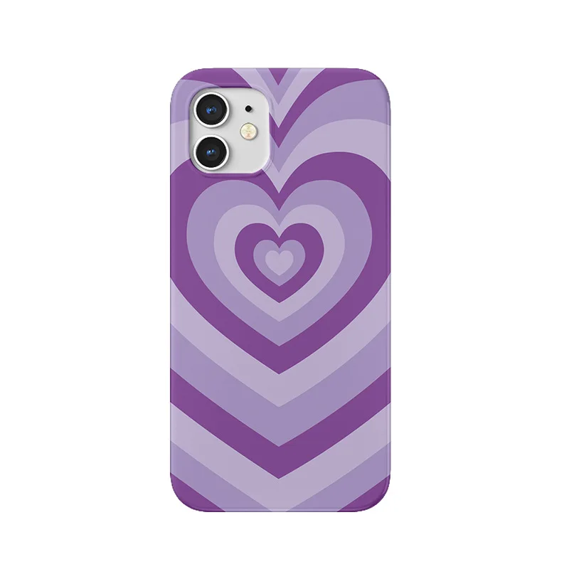 

Purple Heart Simple Pattern for IPhone 13 12 11 Pro Max 8 7 Plus X XR XS MAX Case Half Pack All Inclusive Protection Phone Cover