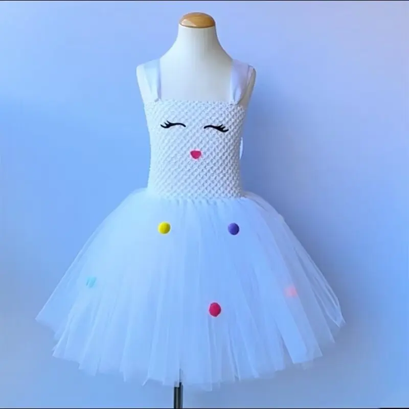 Платье-пачка с пасхальным кроликом для маленьких девочек костюмы косплея