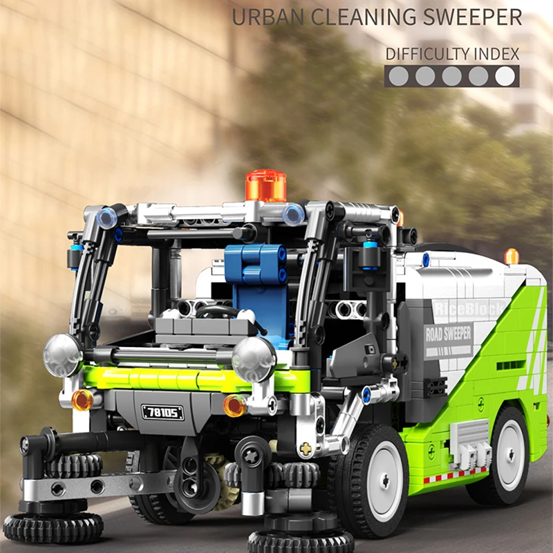 Технический блок SY MOC Sweeper строительные блоки для грузовиков Ideas инженерный
